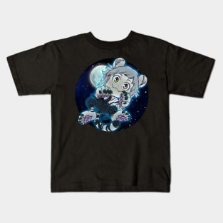 Kitty Under Moonlight! Kids T-Shirt